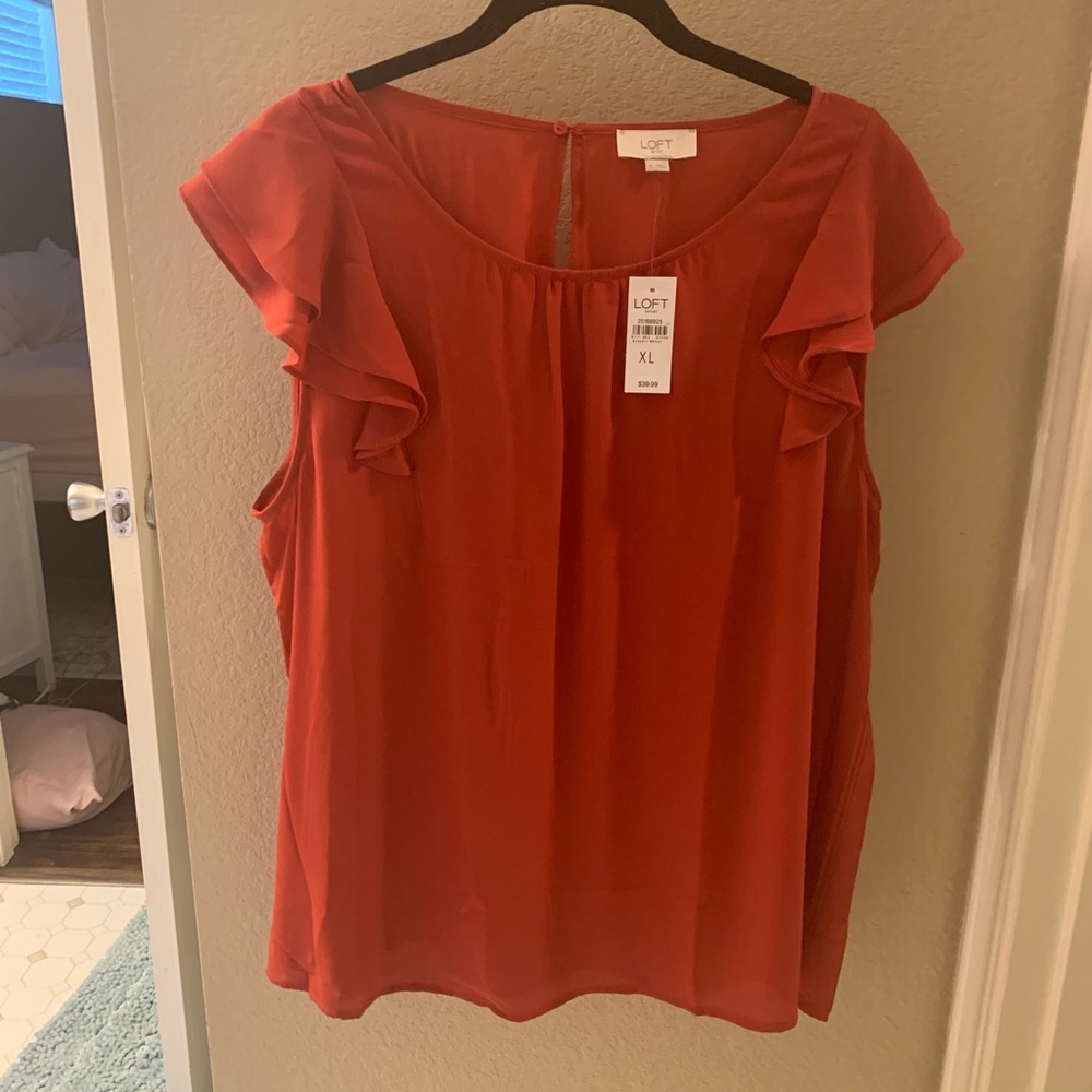 Loft flutter sleeve top